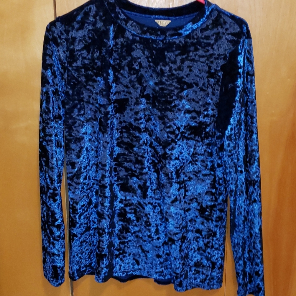 Od'lover blue velvet shirt M